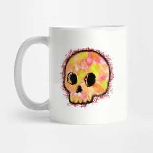 Cute Baby Skull Watercolor With Paint Splash Mug